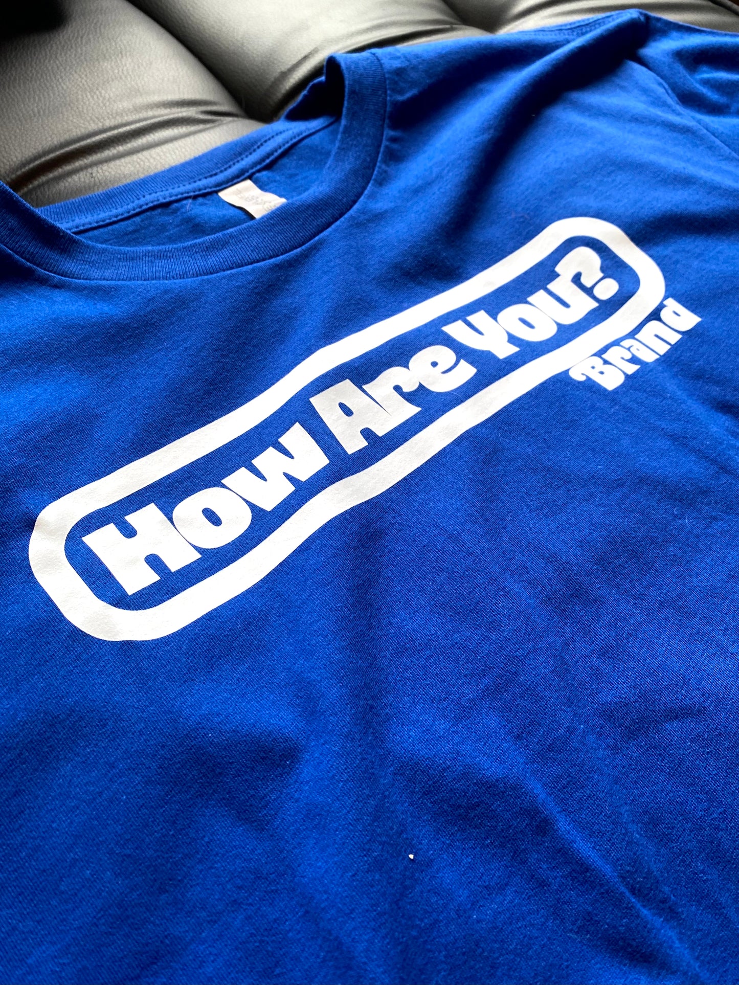 How Are You Brand Logo Tee - Blue/White